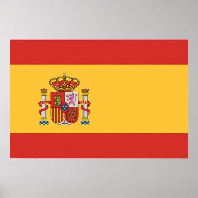 Flagga Spanien Poster (Framsidan)