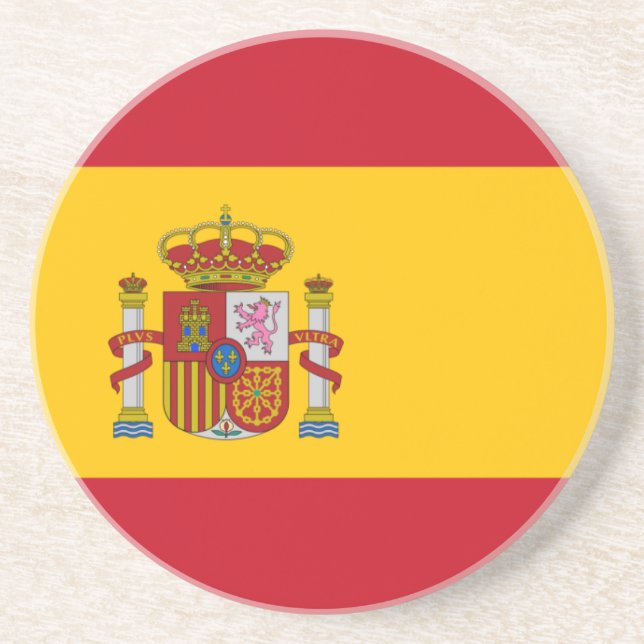 Flagga Spanien Underlägg Sandsten (Framsidan)