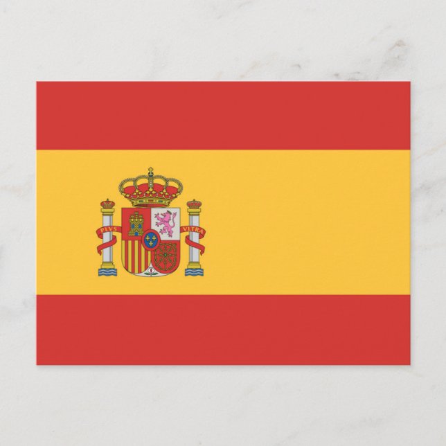 Flagga Spanien Vykort (Framsida)