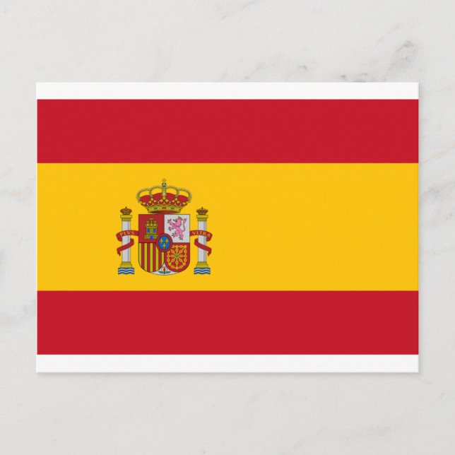Flagga Spanien Vykort (Framsida)