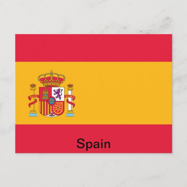 Flagga Spanien Vykort (Framsida)