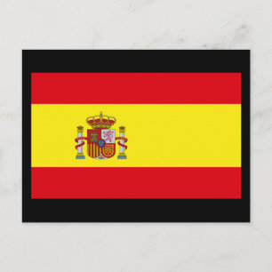 Flagga Spanien Vykort