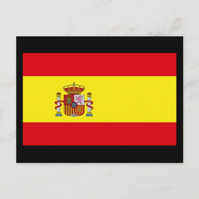 Flagga Spanien Vykort (Framsida)