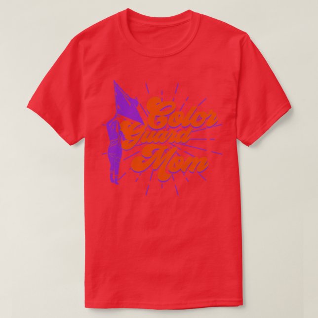 Flagga Spinning Färg Guard Mamma T Shirt (Design framsida)