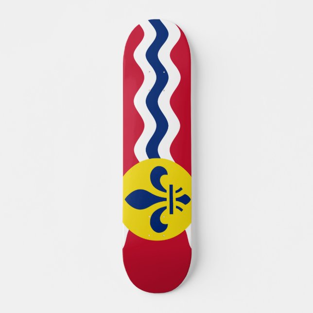 Flagga St. Louis, Missouri Mini Skateboard Bräda 18,5 Cm (Framsida)