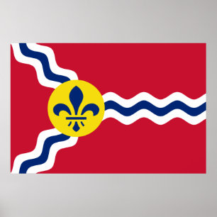 Flagga St Louis (Missouri) Poster
