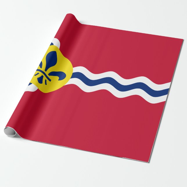 Flagga St Louis (Missouri) Presentpapper (Utrullad)