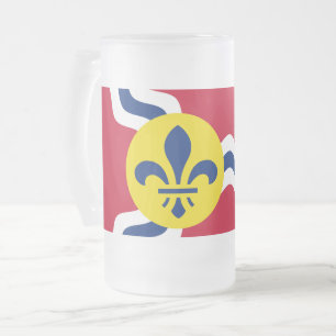 Flagga St. Louis, Missouri Round Pillow Frostat Ölglas