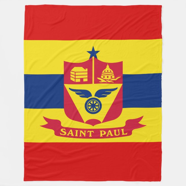 Flagga St Paul, Minnesota Fleece Blanket (Framsidan)
