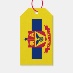 Flagga St Paul, Minnesota Gift Märkres Presentetikett