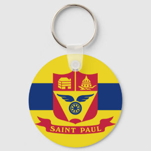 Flagga St Paul, Minnesota Keychain Nyckelring