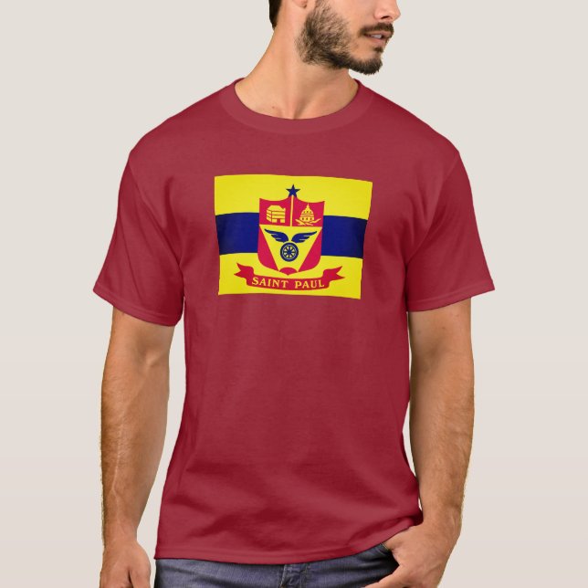 Flagga St. Paul, Minnesota T Shirt (Framsida)