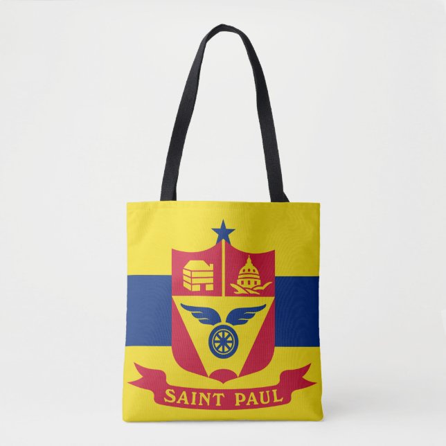 Flagga St Paul, Minnesota Tote Bag Tygkasse (Framsida)