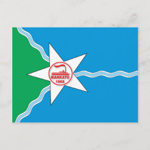Flagga stad Mankato Vykort