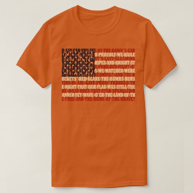 FLAGGA StarSpangled Banner i USA T Shirt (Design framsida)