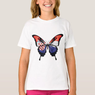 Flagga Sticker för Kroatien Swallowtail Butterfly T Shirt