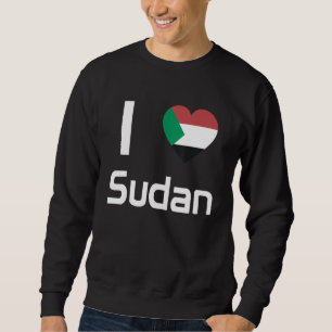 Flagga sudanesiska för manar sudanesiska kvinnor lång ärmad tröja
