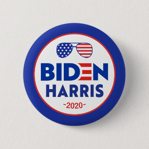 Flagga Sunglass Elect Joe Biden Kamala Harris 2020 Knapp