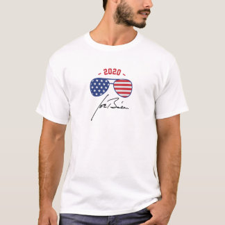 Flagga Sunglass Joe Biden Namnteckning president 2 T Shirt