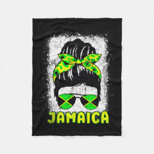 Flagga Sungles Black Woman Melanin Queen Afro Fleecefilt