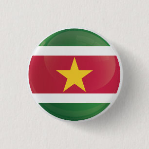 Flagga Surinam Round Icon Knapp
