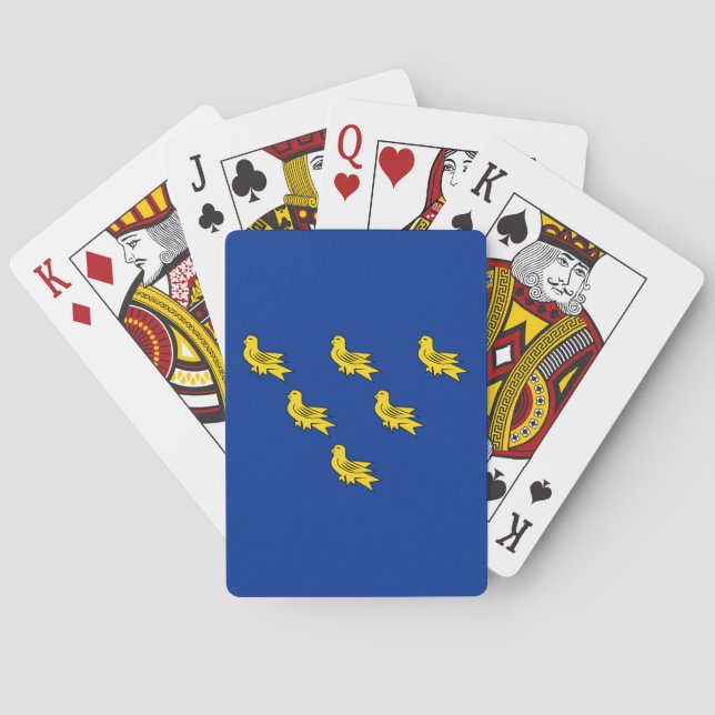 Flagga Sussex spelkort (Baksidan)