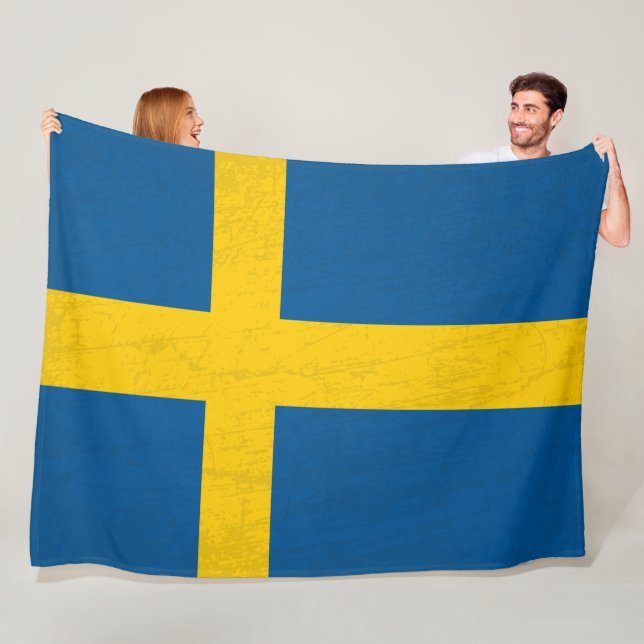 Flagga Sverige - Ett Svenska kulturarvsregister Fleecefilt (På plats)