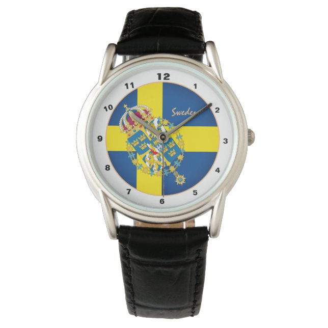 Flagga & Sverige trendig mode/design Watch Armbandsur (Framsida)
