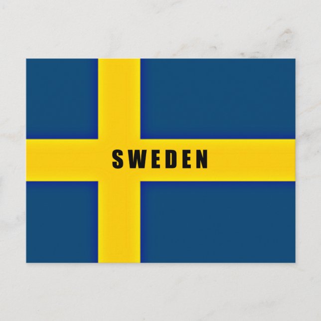 Flagga Sverige Vykort (Framsida)
