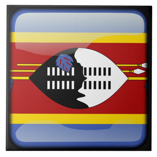Flagga Swaziland Kakelplatta (Framsidan)
