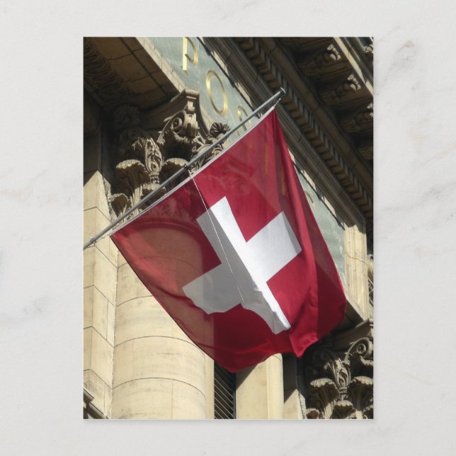 flagga swiss vykort (Framsida)