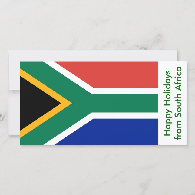 Flagga Sydafrika, Glad helg från Afrika Julkort (Framsida)