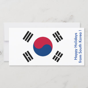 Flagga Sydkorea, Glad helg från Sydkorea Julkort