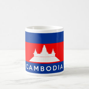 flagga-symbolen Kambodia land namn Kaffemugg
