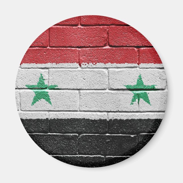 Flagga Syrien Magnet (Framsidan)