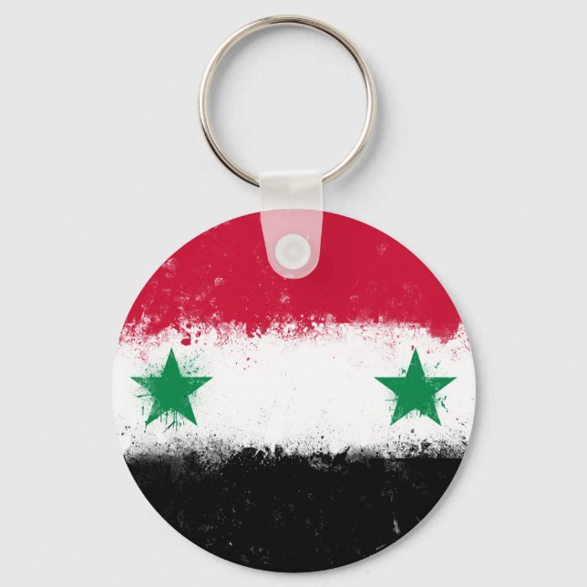 Flagga Syrien Nyckelring (Framsida)