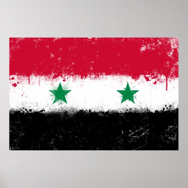 Flagga Syrien Poster (Framsidan)