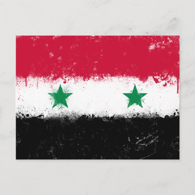 Flagga Syrien Vykort (Framsida)