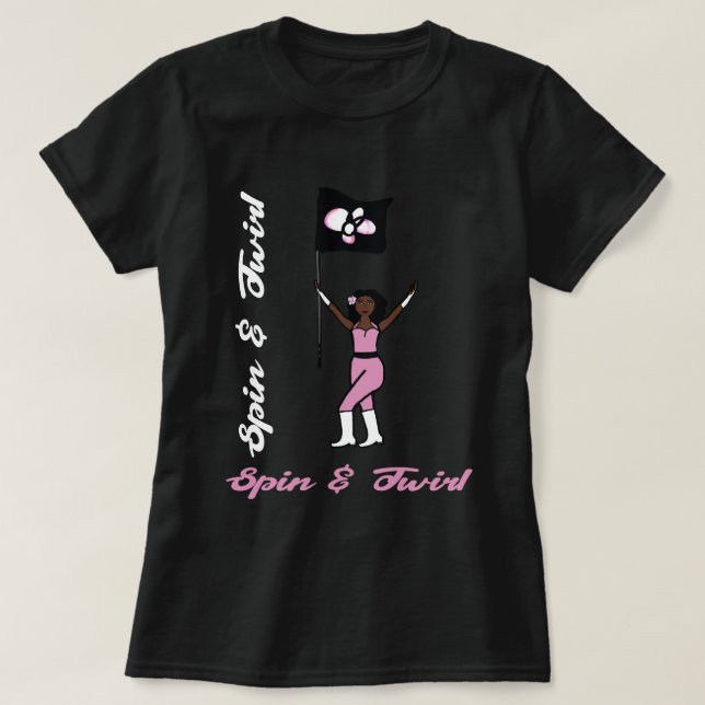 Flagga T-Shirt Rosa Flower (Design framsida)