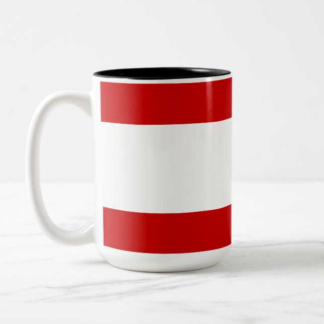 Flagga Tahiti Två-Tonad Mugg (Vänster)