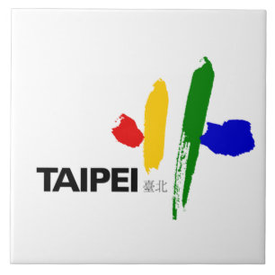 Flagga Taipei City (Taiwan) Kakelplatta