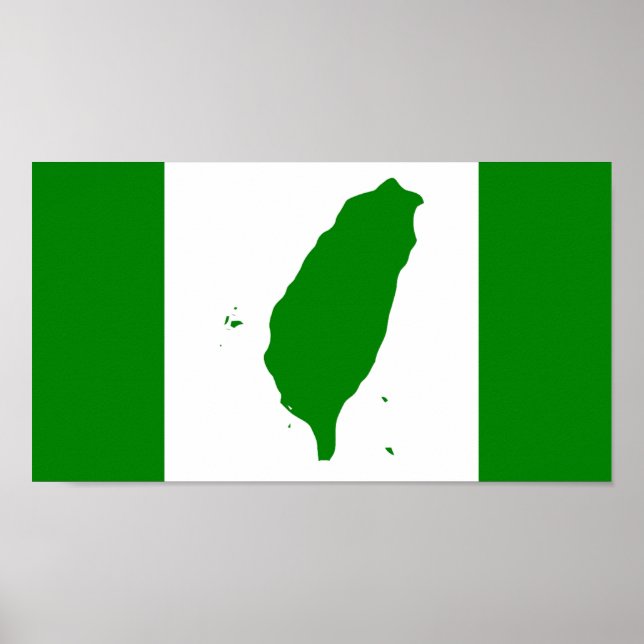 Flagga Taiwan - 臺 灣 獨 立 動 - 台 periodiseringsperiod Poster (Framsidan)