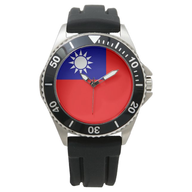 Flagga Taiwan Armbandsur (Framsida)