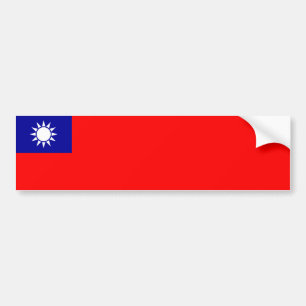 Flagga Taiwan Bildekal