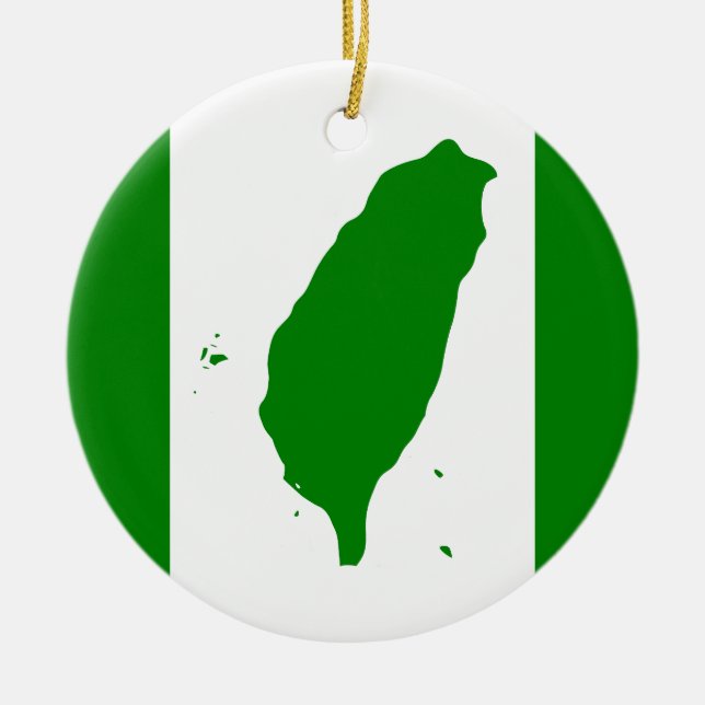 Flagga Taiwan Julgransprydnad Keramik (Framsidan)