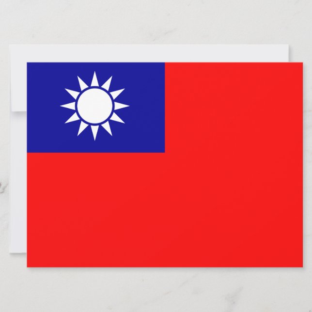 Flagga Taiwan Kort (Framsida)
