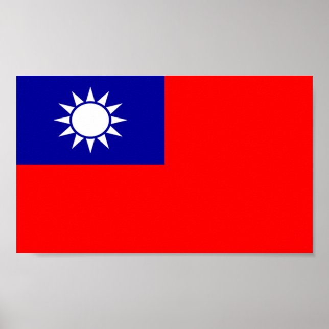 Flagga Taiwan Poster (Framsidan)