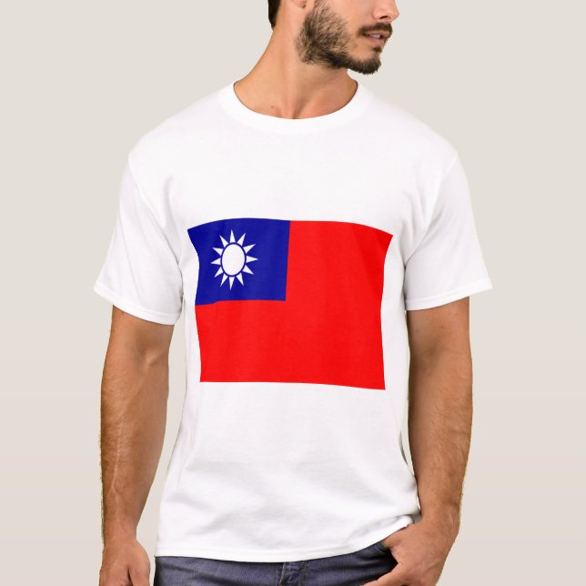Flagga Taiwan T Shirt (Framsida)