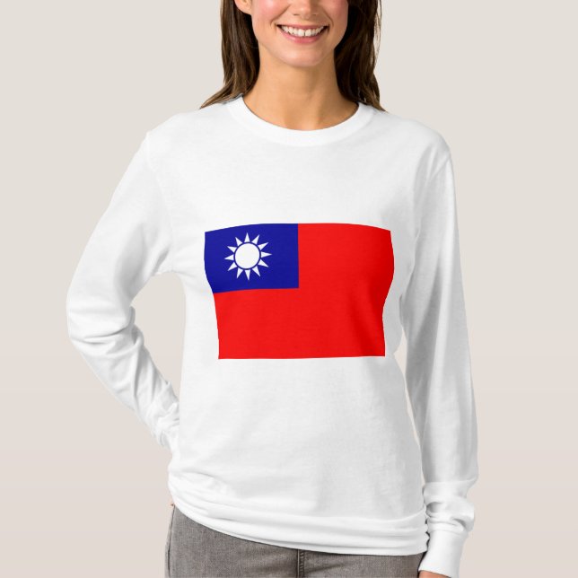 Flagga Taiwan T Shirt (Framsida)