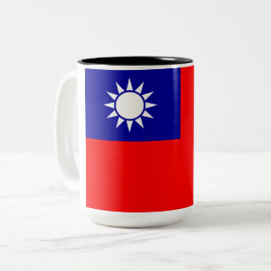 Flagga Taiwan Två-Tonad Mugg